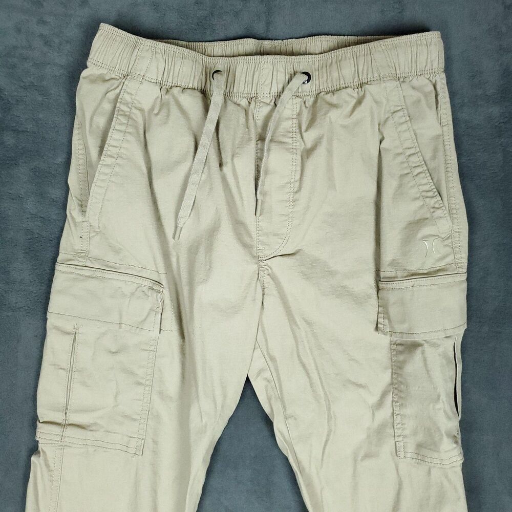 Hurley Cargo Pants Mens Small Jogger Drawstring Elastic Waist Pockets Casual - Picture 5 of 12